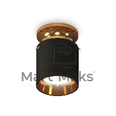 Светильник Ambrella Light XS6302161 SBK/PYG черный песок/золото желтое полированное MR16 GU5.3 (N6905, C6302, N6113)