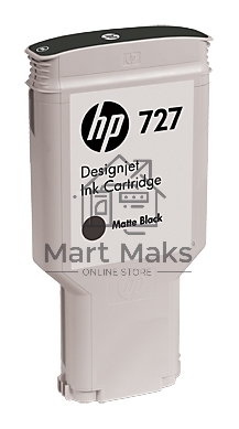 Картридж струйный HP 727 C1Q12A черный матовый, 300мл, для Designjet T920/T1500/T2500