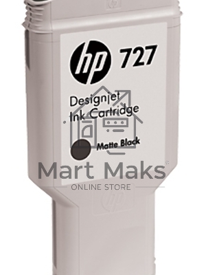 Картридж струйный HP 727 C1Q12A черный матовый, 300мл, для Designjet T920/T1500/T2500