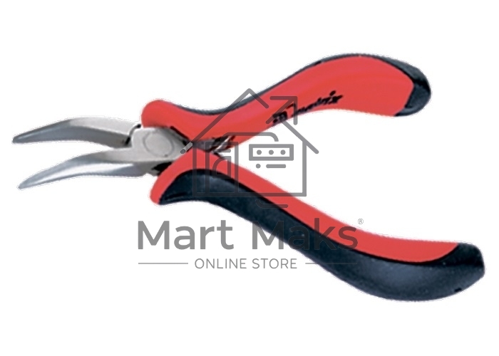Утконосы MATRIX 17462длинногубцы black nickel 200мм изогнутые двухкомпонентные рукоятки