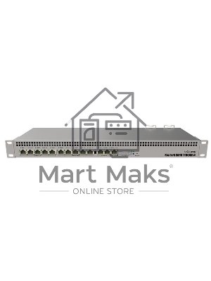 Маршрутизатор MikroTik RB1100AHx4 with Annapurna Alpine AL21400 Cortex A15 CPU (4-cores, 1.4GHz per core), 1Gb RAM, 13xGbit LAN, RouterOS L6, 1U rackmount case, Dual PSU