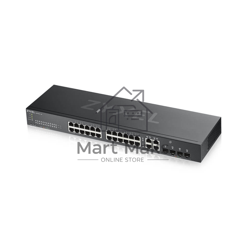 Коммутатор ZYXEL GS1920-24v2 Hybrid Smart switch Zyxel Nebula Flex, 24xGE, 4xCombo (SFP/RJ-45), silent (fanless), Standalone / cloud management