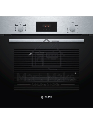 Встраиваемая электрическая духовка Bosch HBF114ES0R / нержавеющая сталь, класс энергоэффективности А, 8 режимов, 3-х слойное остекление, LED-дисплей, утапливаемые переключатели, галогенное освещение, телескопические направляющие на 1-ом уровне, сделано в 
