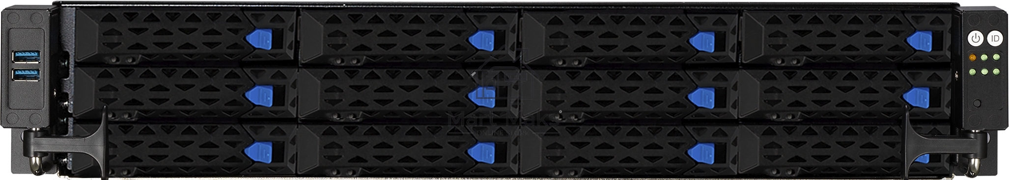 Серверная платформа Asus RS720A-E11-RS12 3x SFF8643 + 4x Slimx8 NVME + 4x Slimx4(NVME) on the backplane, support 8xNVME to motherboard, 1x OCP 3.0, 2x 10GbE (Intel x710), 2x 1600W