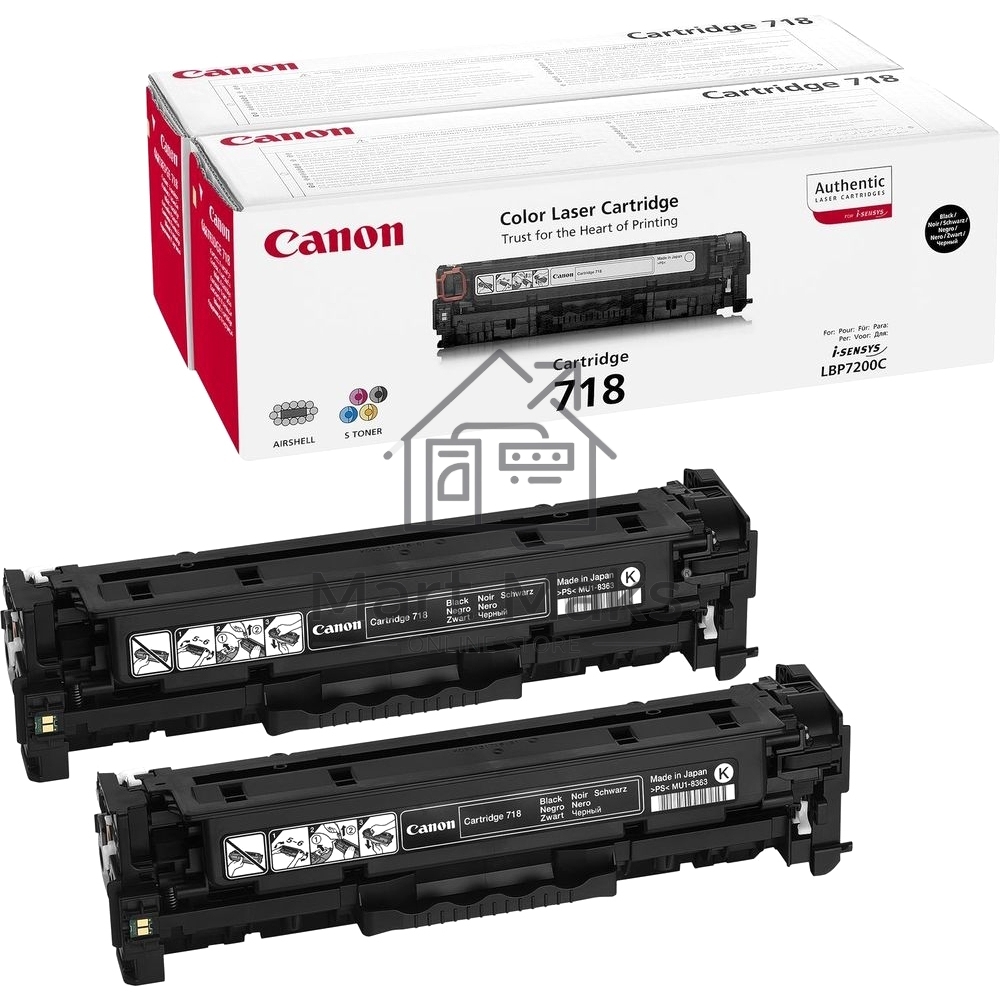 Картридж лазерный Canon Cartridge 718BK 2P (2662B005) черный (6800 стр.) (двойная упаковка: 2шт х 3400 стр) для Canon LBP7200/MF8330/8350