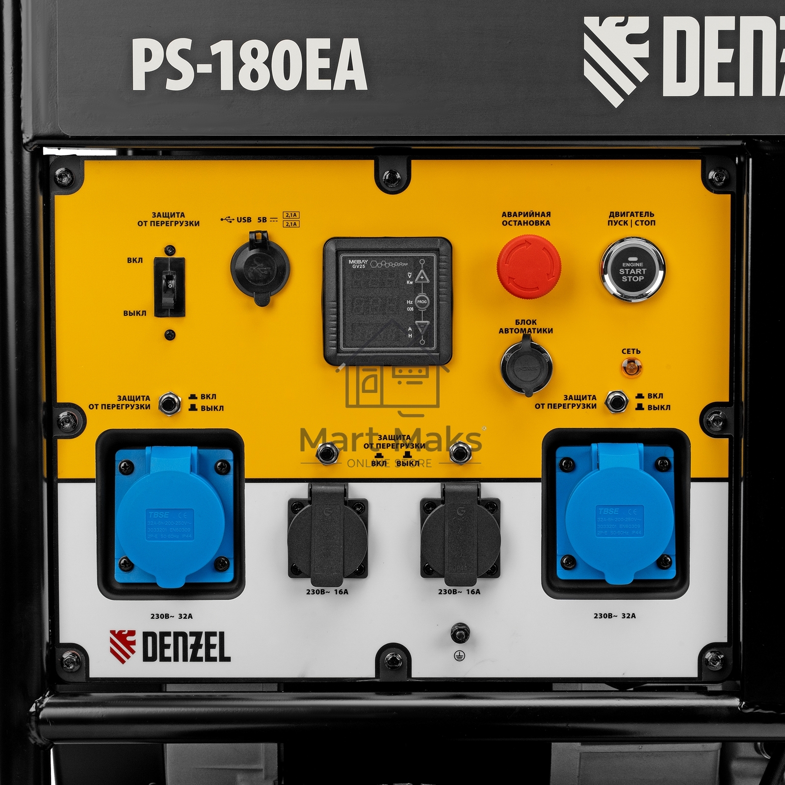 Электрогенератор бензиновый Denzel PS-180EA, 18 кВт, 110 дБ, 276 кг