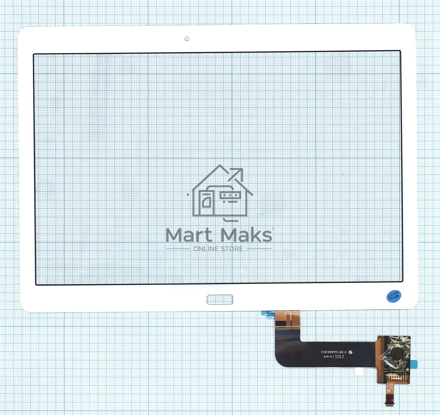 Сенсорное стекло (тачскрин) для Huawei MediaPad M2 10.0, белое