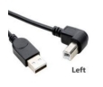 Кабель USB  2.0 на  USB-B угол влево 5 м