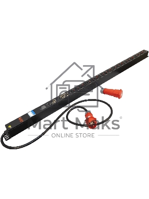 Блок распределения питания Powercom PDU-32AVMS24-18C3-6C9-3P верт.размещ. 18xC13 6xC19 с сетевым мониторингом 3x32A EN 60309 2м