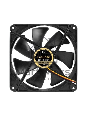 Вентилятор для корпуса ExeGate ExtraPower EP14025B3P черный, 140 мм, 1600 об/мин, 31 дБ, 3 pin