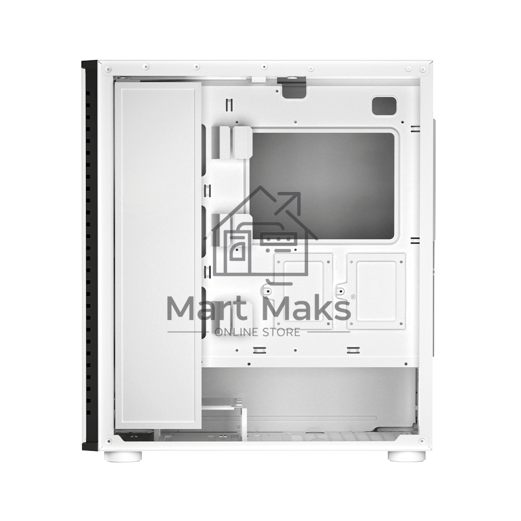 Компьютерный корпус PCCooler IE200 WH, Tempered Glass Full Tower, белый, TG, SPCC, 1x120mm ARGB E-ATX, ATX, mATX, mITX 180/380/220mm 4x2.5