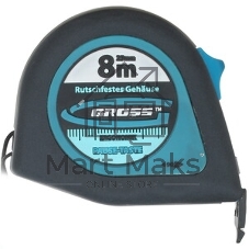 Рулетка Gross 31104 ''ergonomisch'' 8 м x 25 мм магнитный обрезиненный зацеп