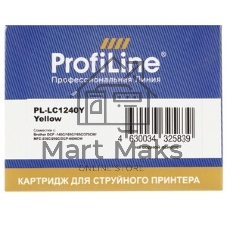 Картридж струйный для принтеров Brother PL-LC1240Y MFC-J6510DW/6710DW/6910DW/DJ525 Yellow водн ProfiLine