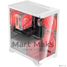 Компьютерный корпус Bloody BD-CC103 белый без БП mATX 7x120мм 1xUSB 2.0 1xUSB 3.0 audio bott PSU