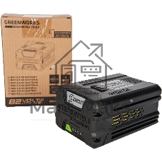 Аккумулятор GreenWorks G82B2, 82V, 2,5 А.ч (2914907) - это литий ионная (Li-ion) батарея, силой тока 2,5 ампер/час и выполненная по самым передовым технологиям. Применяется в линейке всех устройств Greenworks 82V Commercial. Аккумулятор состоит из ячеек производства японской компании LG. Ячейки этого производителя обладают самыми высокими показателями по емкости и выдаваемому напряжению, и относятся к классу A++. Батарея снабжена специальной платой управления, благодаря которой ячейки заряжаются и разряжаются равномерно и одновременно, что значительно продлевает срок жизни аккумулятора (среднее время 7 лет), а также отсутствует эффект потери мощности инструмента при разряде. Для надежной работы аккумулятор снабжен чипом, который защищает его от перезаряда, перегрева и глубокого разряда.Благодаря высокотехнологичным ячейкам, плате управления и защитному чипу, аккумулятор обладает долгим сроком службы - до 2000 циклов заряда-разряда. Корпус - ударопрочный