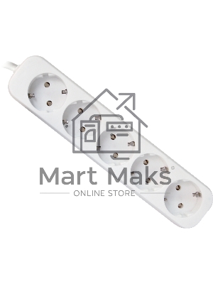 Удлинитель Defender E530 белый 3.0 м, 5 розеток 