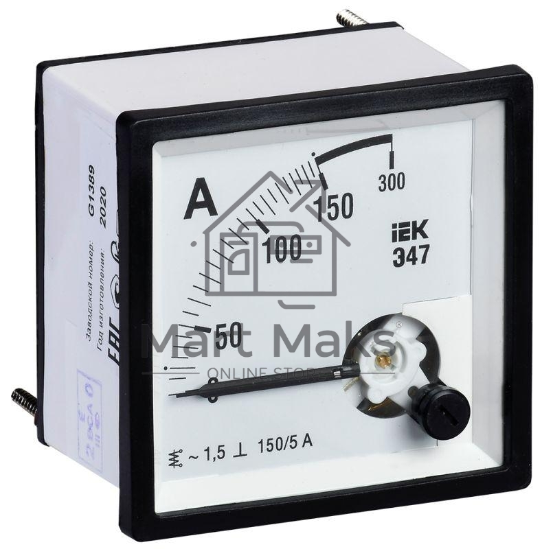 Амперметр Э47 72х72мм 150/5А кл. точн. 1.5 ИЭК IPA10-6-0150-E