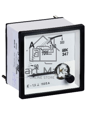 Амперметр Э47 72х72мм 150/5А кл. точн. 1.5 ИЭК IPA10-6-0150-E