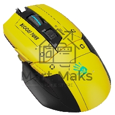 Мышь проводная A4Tech Bloody W70 Max желтый/черный, 10000 dpi, USB, кнопки - 9