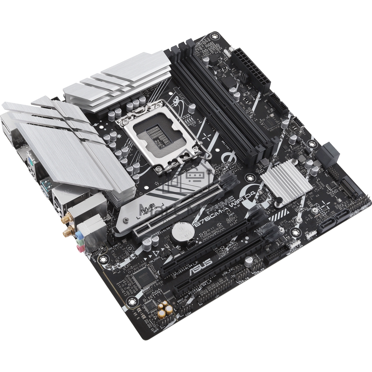 Материнская плата ASUS PRIME B760M-A WIFI D4, LGA 1700, Intel B760, 4xDDR4, 4xSATA, 2xM.2, 1xPCIe 4.0 x16, 1xPCIe 4.0 x4, 1xPCIe 4.0 x1, 2xHDMI, 1xDP, 1x 2.5Gb LAN, 2xUSB-A 3.2 Gen 2, 4xUSB-A 2.0, 3x3.5 мм, 7.1, mATX
