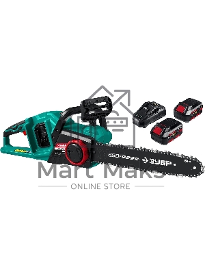 Пила цепная ЗУБР 36В бесщеточная, 2х18В АКБ (4А·ч). ПЦЛ-3635-42