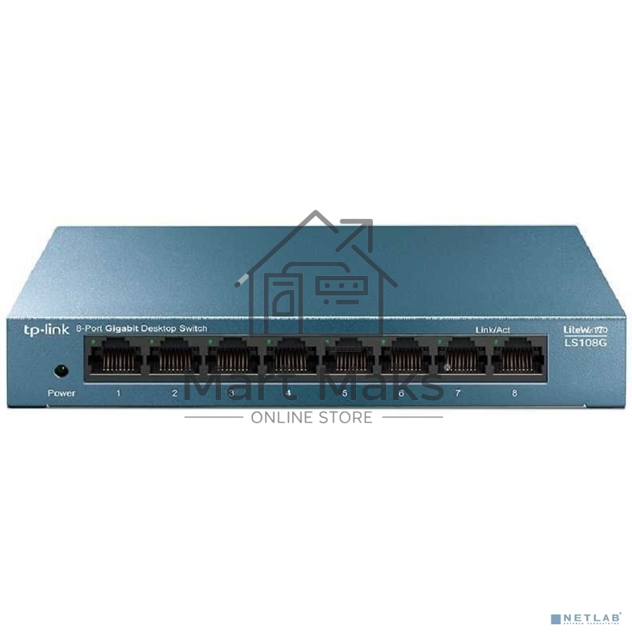 Коммутатор TP-Link LS108G 8-портовый 10/100/1000 Мбит/с настольный коммутатор SMB