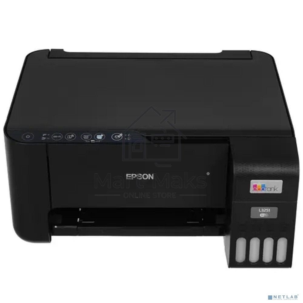 МФУ струйный Epson EcoTank L3251 (C11CJ67419/C11CJ67302/C11CJ67518), A4, цветное, печ. до 33 стр/мин. (ч/б) до 15 стр/мин. (цвет), скан. до 5 стр/мин., 5760 x 1440 dpi (печать) 1200x2400dpi (скан.), USB, Wi-Fi