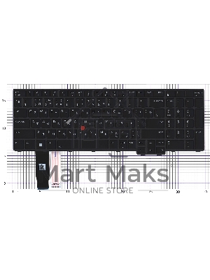 Клавиатура для ноутбука Lenovo Thinkpad P16s T16 gen1 черная