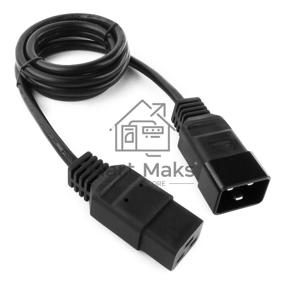 Кабель питания для UPC Gembird/Cablexpert, 1.5м, С19 - C20, 16А, черный, с заземлением(PC-189-C19)