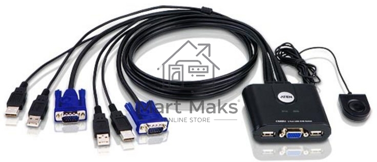Переключатель ATEN CS22U-(A7) переключатель 2 PORT USB KVM SWITCH