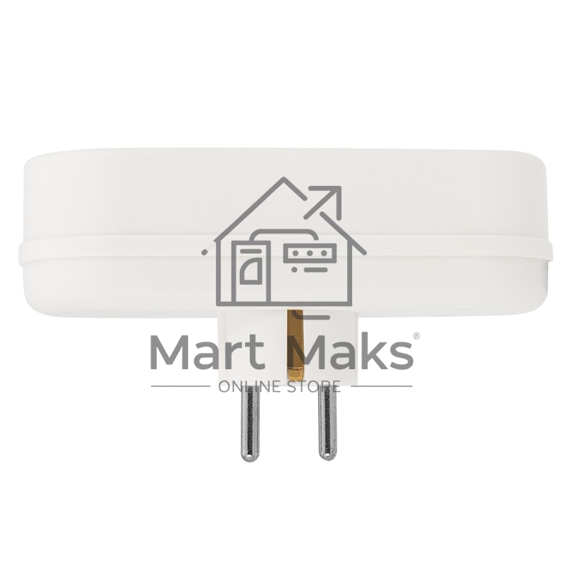 Тройник электрический линейный 16 А с заземлением белый Rexant