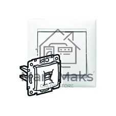 Legrand Legrand 774438 Розетка телефонная Valena RJ11 4 контакта 1 коннектор (белая)