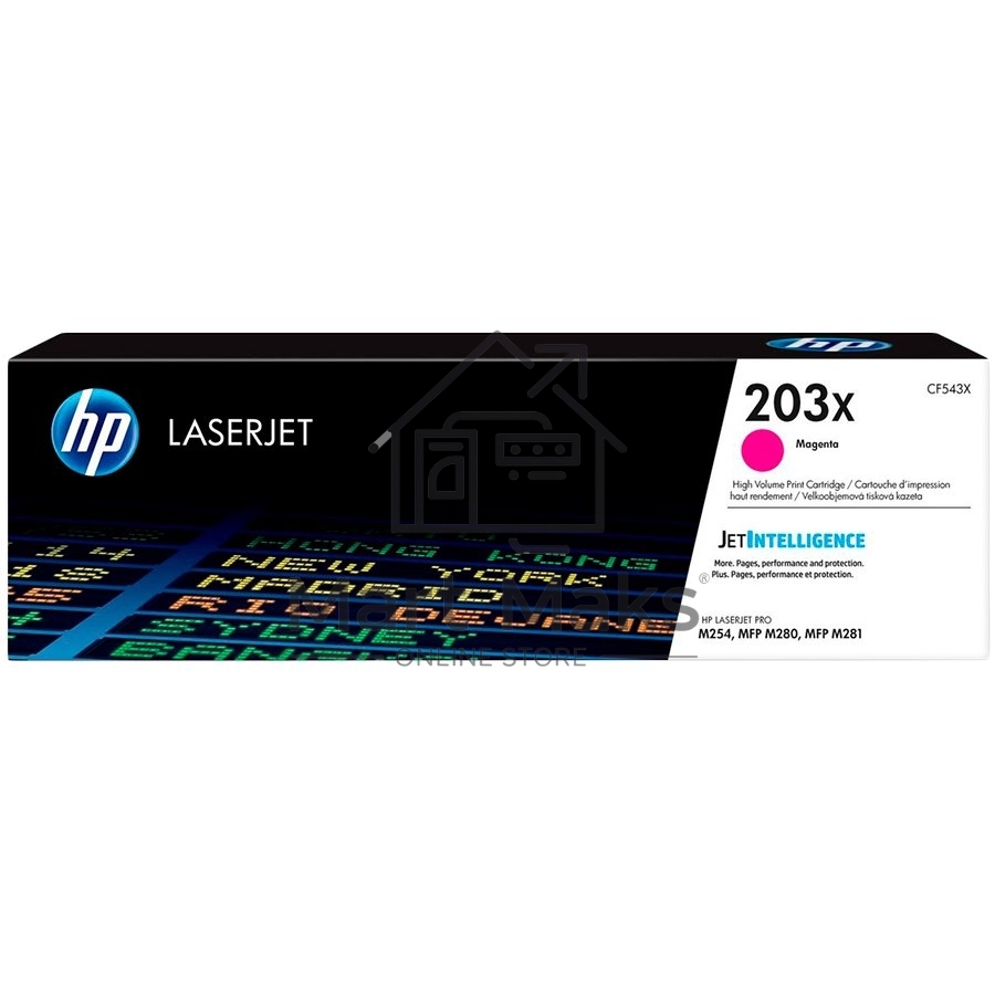 Картридж лазерный HP CF543X (HP 203X) пурпурный для HP LaserJet M254/M280/M281 2500 страниц.