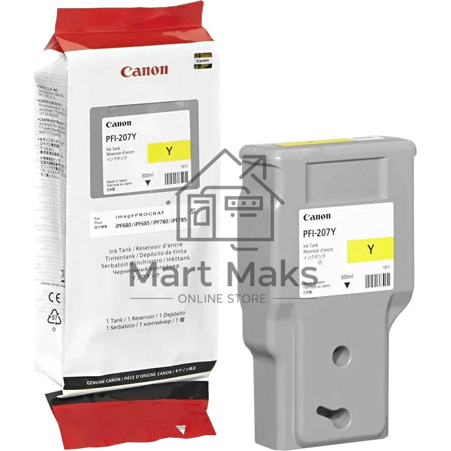 Картридж струйный Canon PFI-207 Y желтый для для iPF680/685/780/785 300ml (8792B001)