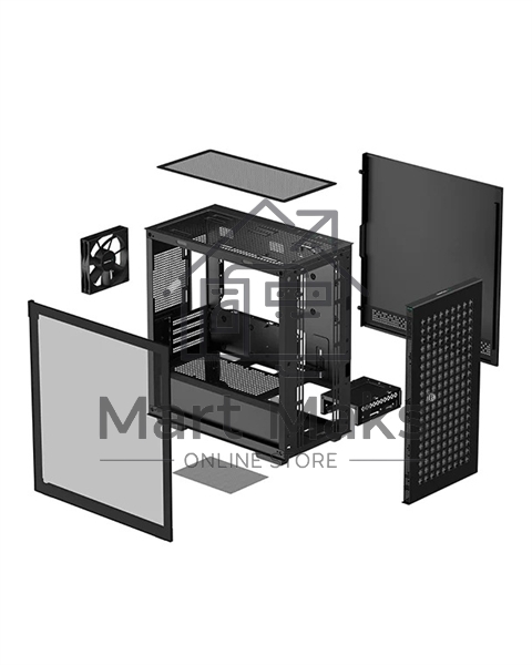 Компьютерный корпус Deepcool CH370 черный без БП mATX 1x120mm 1xUSB2.0 1xUSB3.0 audio bott PSU