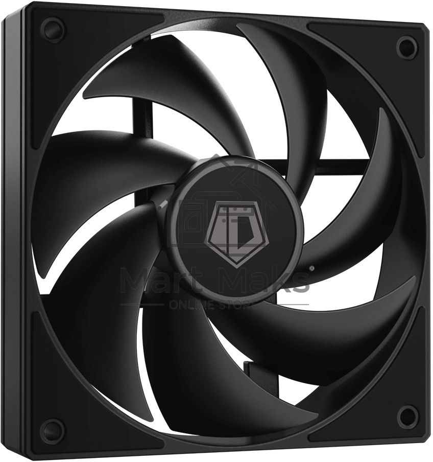 Вентилятор для корпуса ID-Cooling AF-125-K черный, 120 мм, 2000 об/мин, 29.85 дБ, 4 pin