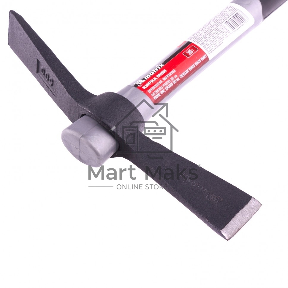 Кирка MATRIX 21826 mini двухплоскостная 500 г фибергласовая обрезиненная рукоятка 385мм