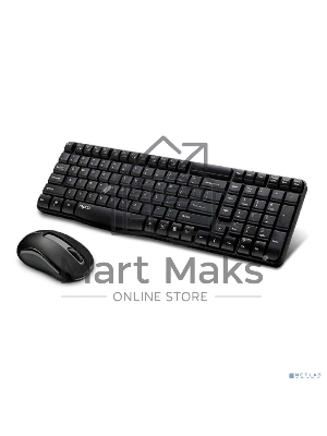 Клавиатура + мышь Rapoo X1800S клав:черный мышь:черный USB беспроводная