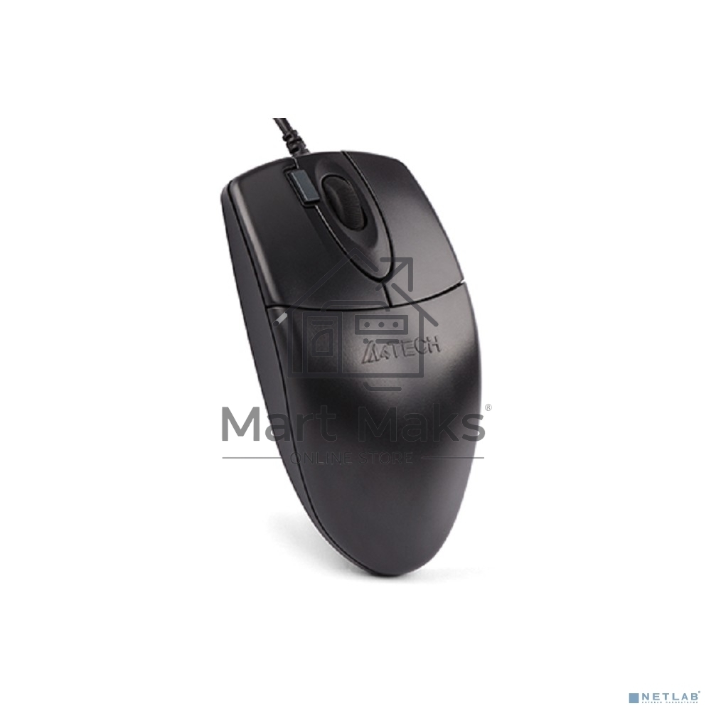 Мышь проводная A4Tech OP-620DS черный, 1000 dpi, USB, кнопки - 4