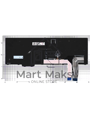 Клавиатура для ноутбука Lenovo Thinkpad P16s T16 gen1 черная