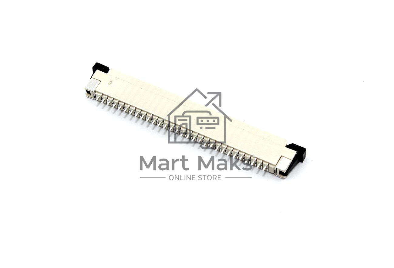 Разъем FPC Half Coverage Bottom Contact 1.0K-BX-30PWB 30 pin высота 2мм шаг 1мм
