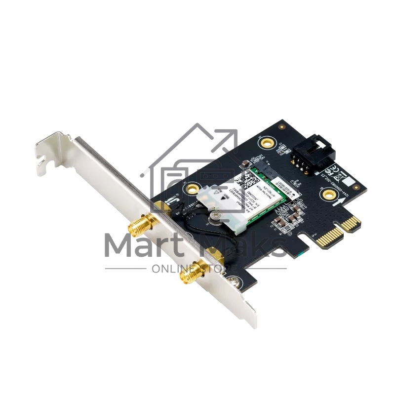 Сетевой адаптер ASUS PCE-AX1800 WIFI 802.11ax, 2402 + 574Mbpsб PCI-E Adapter, 2 антенны; 90IG07A0-MO0B00