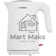 Электрочайник Bosch TWK2M161 белый, 1.7 л, 2400 Вт, скрытый нагревательный элемент