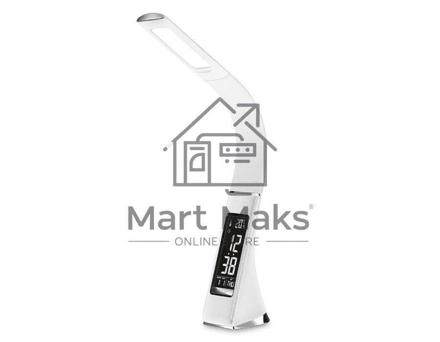 Светодиодная настольная лампа с дисплеем Ambrella light DE508 WH белый LED 3000-6400K 6W+LCD 2W