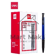 Ручка шариковая автоматическая Deli 6546blue ассорти, d=0.7мм, синие чернила, резиновая манжета