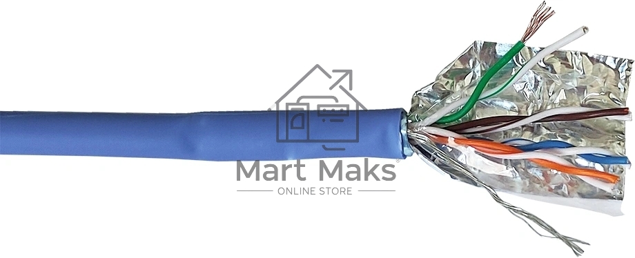 Кабель информационный Lanmaster LAN-5EFTP-PT-LSZH-BL cat.5e FTP 4 пары 26AWG LSZH внутренний 305м синий