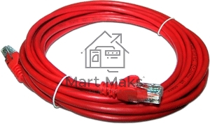 Патч-корд LANMASTER LSZH UTP кат.5e, 0.5 м, красный