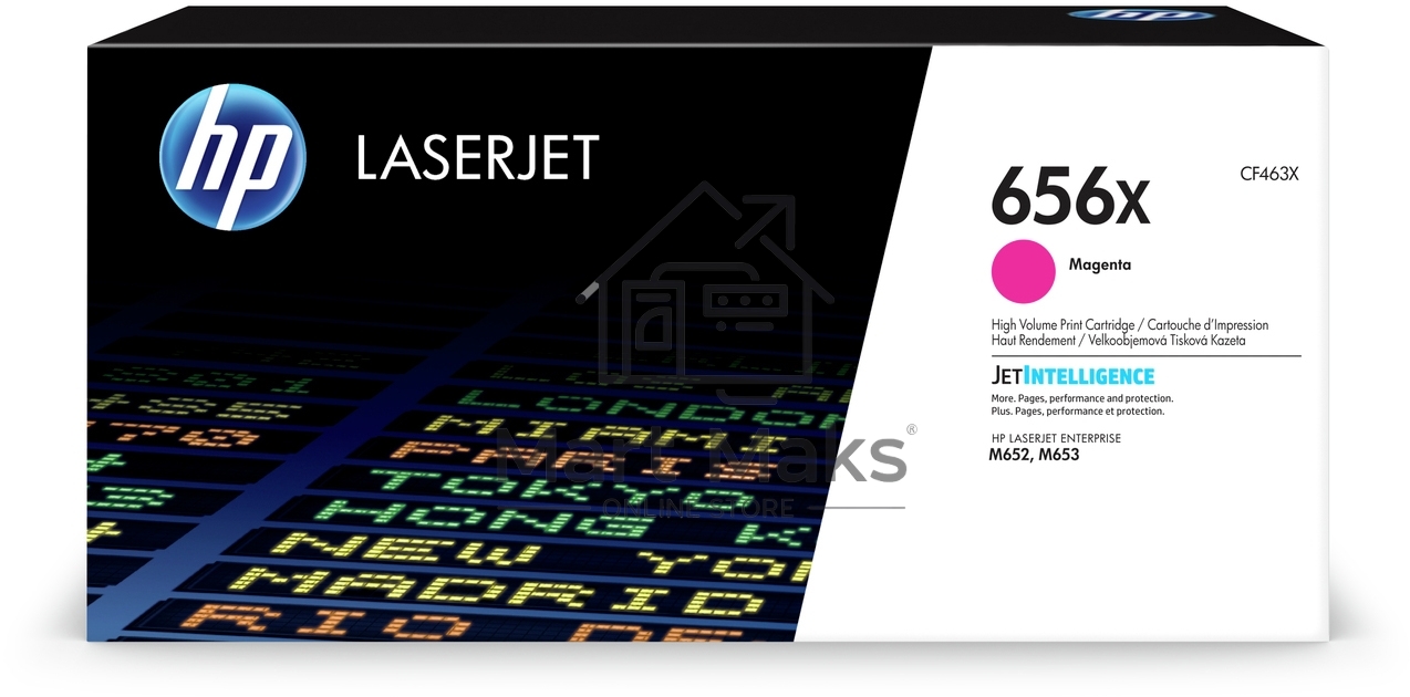 Картридж лазерный HP 656X пурпурный увеличенной емкости для HP CLJ M652/M653 (CF463X) 22000 стр