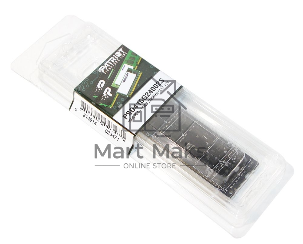 Оперативная память Patriot, DDR4, 16GB (1x16 GB), 2400 MHz, CL17, SO-DIMM