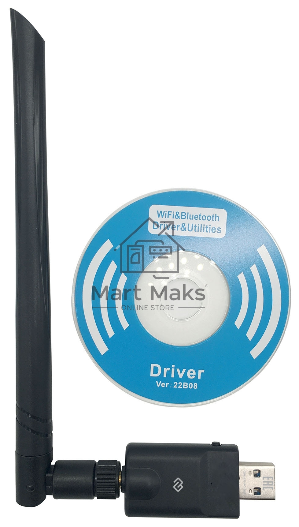 Сетевой адаптер WiFi + Bluetooth Digma DWA-BT5-AC1300E AC1300 USB 3.0 (ант.внеш.съем) 1ант. (упак.:1шт)